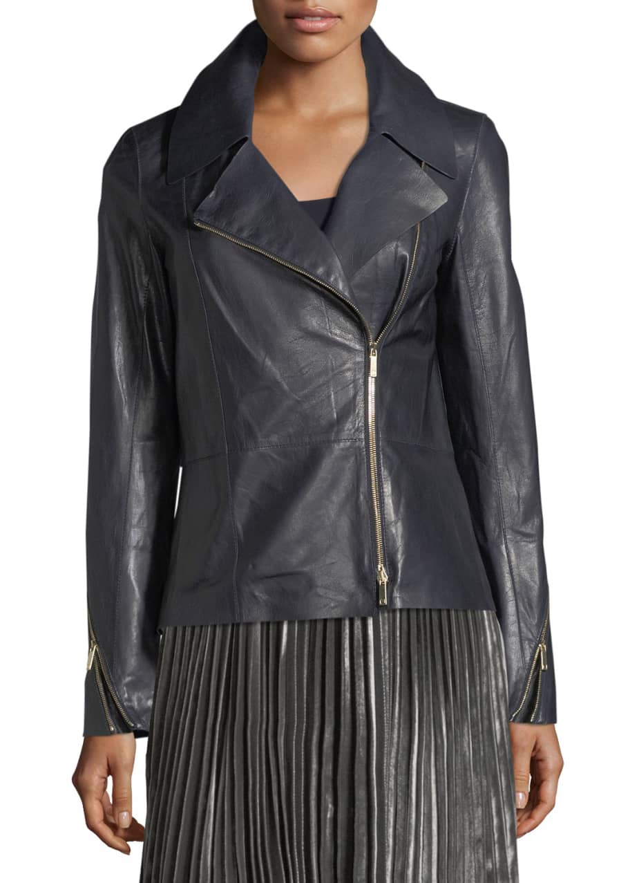 Lafayette 148 new york leather new arrivals jacket