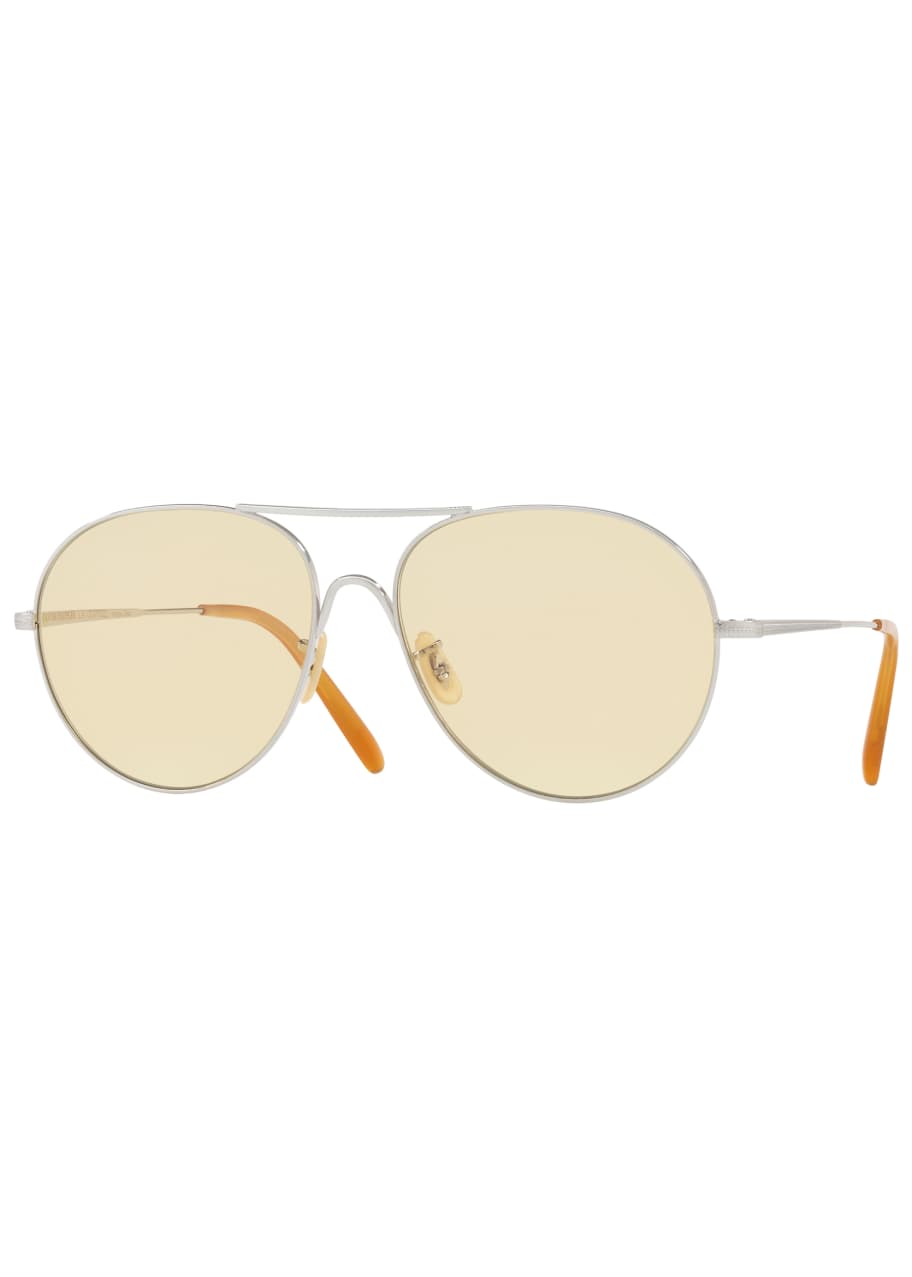 Oliver peoples rockmore aviator sunglasses top
