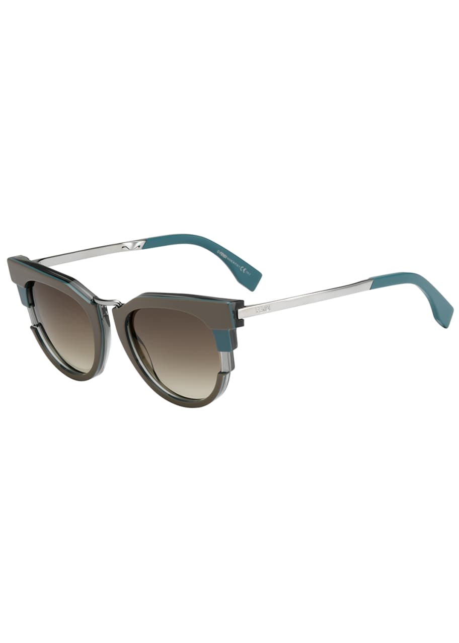 Fendi colorblock sunglasses shop