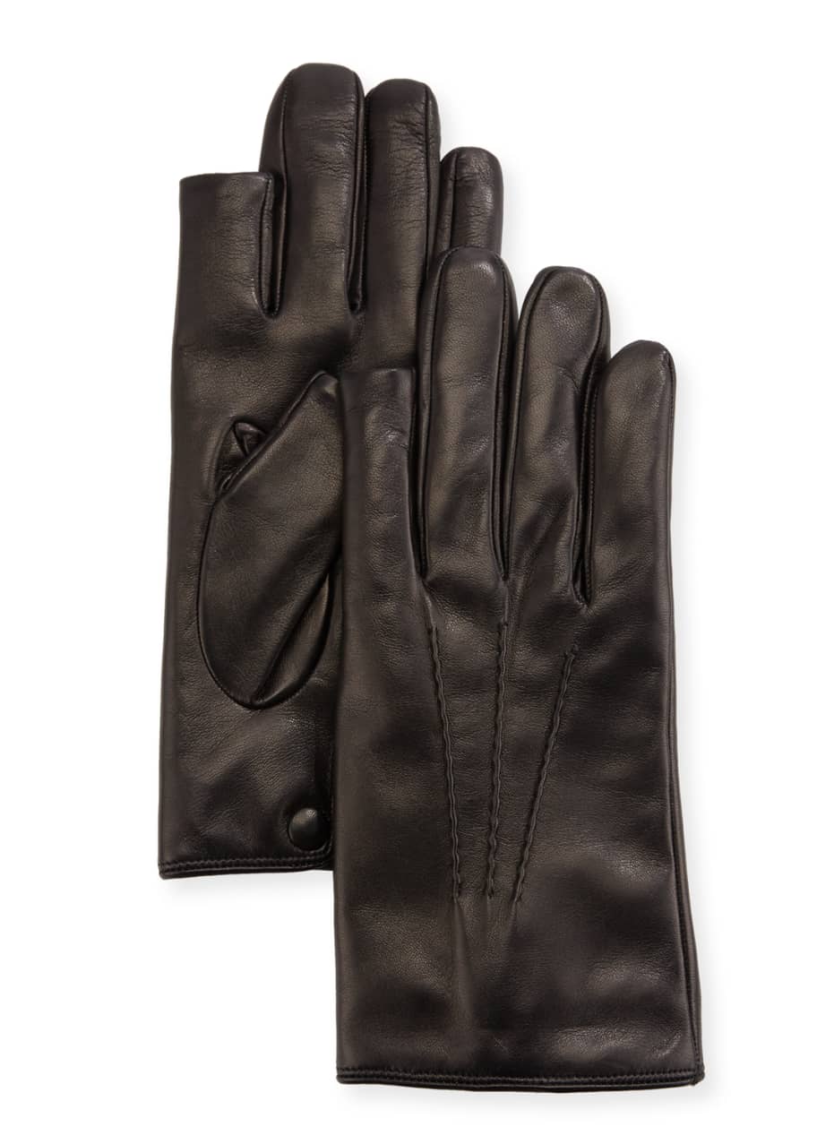 Guanti Giglio Fiorentino 3-Point Napa Leather Gloves w/ Cashmere