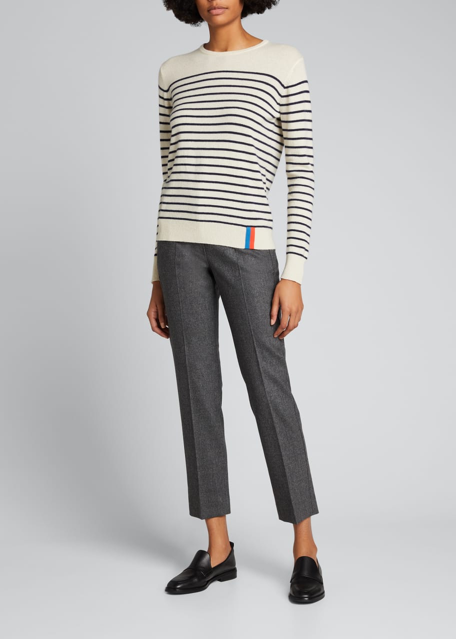 Sophie Crewneck Striped Cashmere Sweater