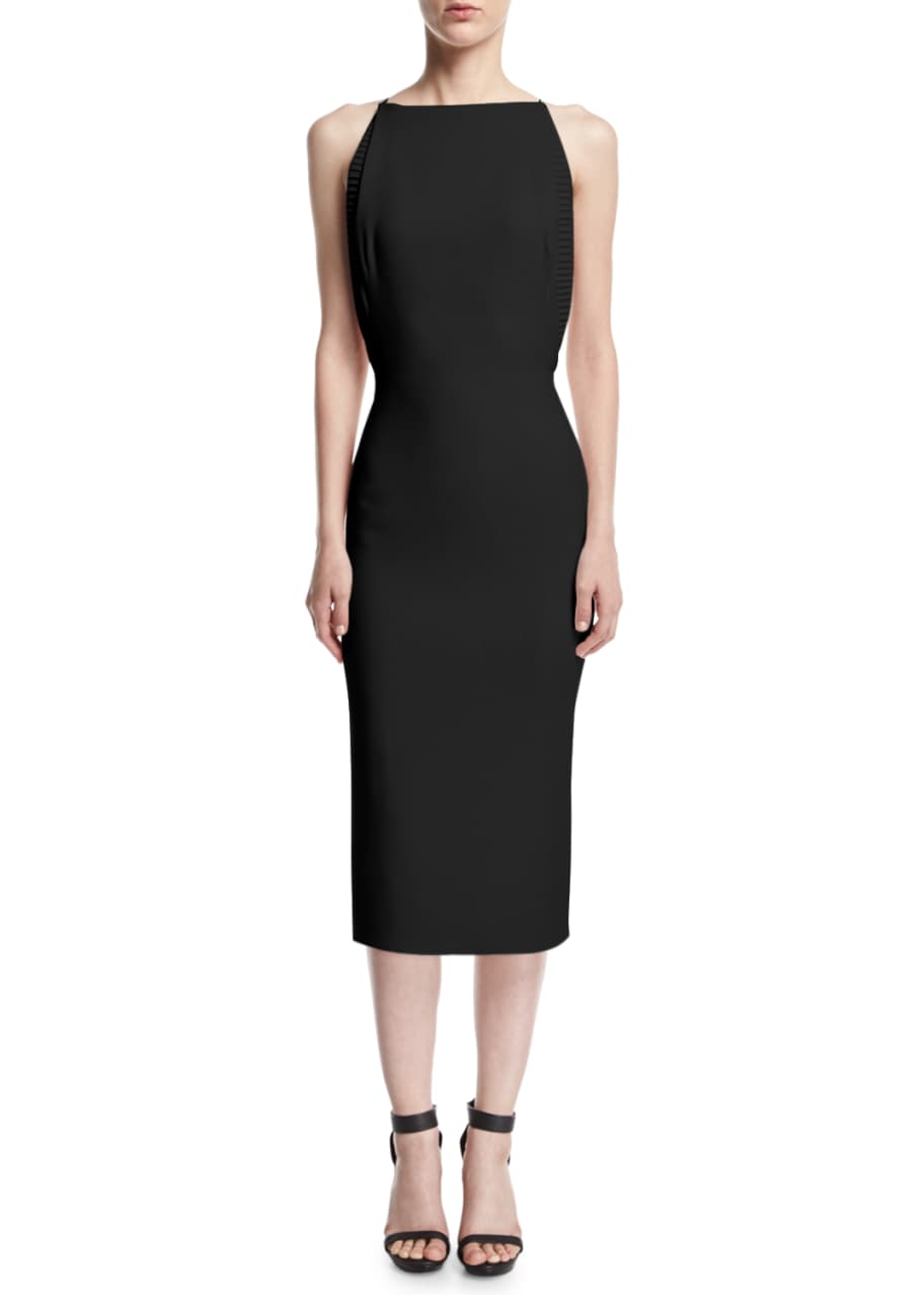 white christmas dresses Beck Plunge Maxi Dress with Floral Hardware / Black | Meshki main image 0