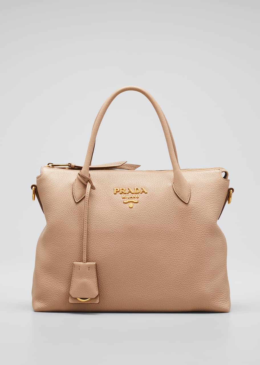 Prada Daino Zip Top Tote Bag Bergdorf Goodman