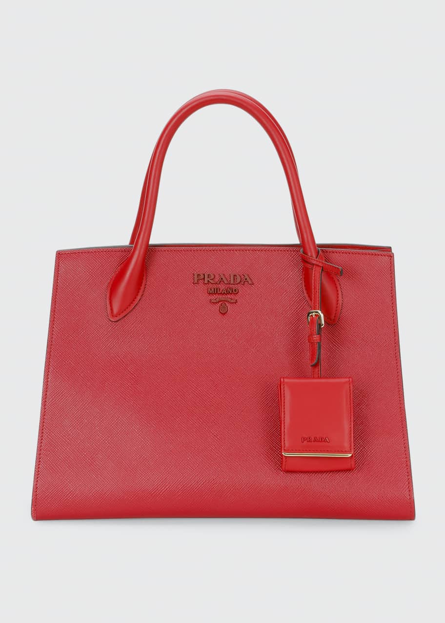 Prada large sale monochrome tote