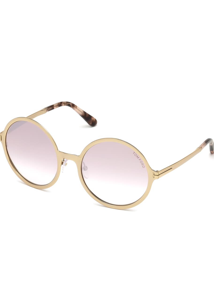 Tom ford round gradient metal sunglasses top