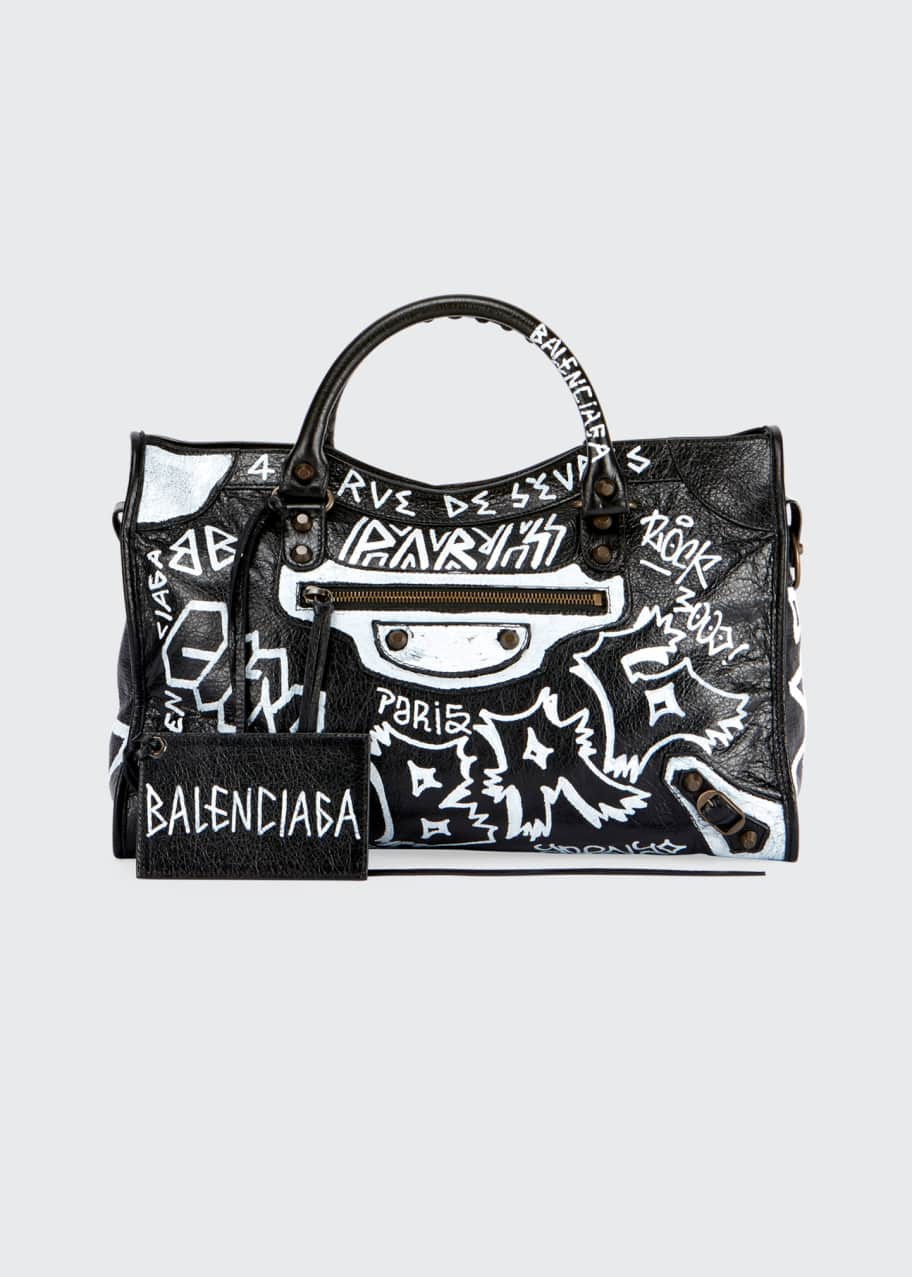 Balenciaga Classic City AJ Small Graffiti Satchel Bag - Bergdorf Goodman