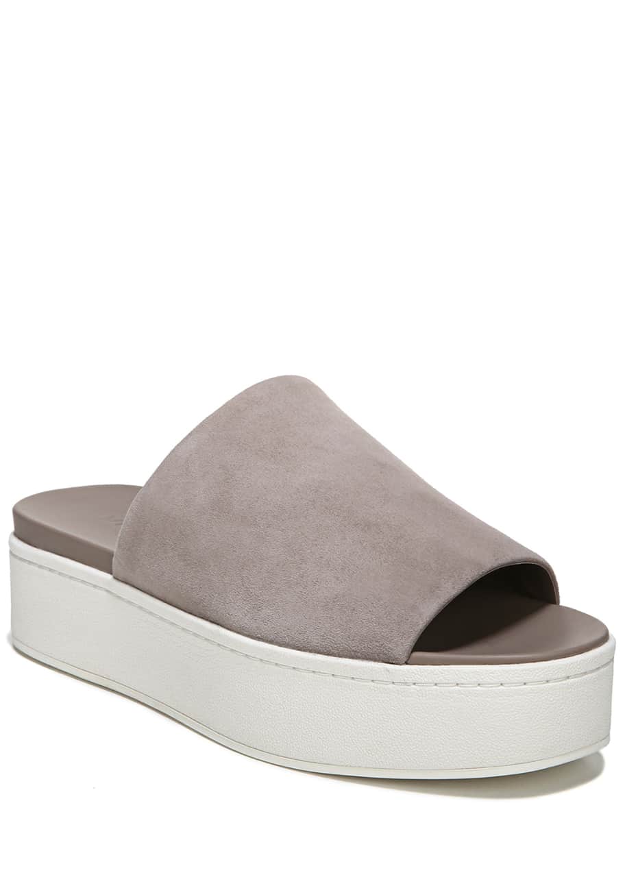 Vince walford flatform suede slide sandal outlet