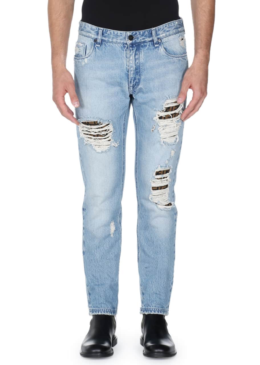 Fendi distressed jeans hotsell