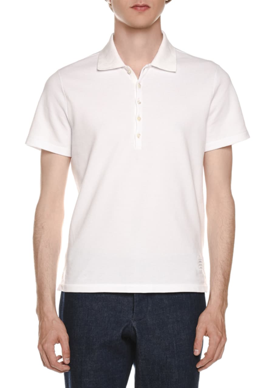 Image 1 of 1: Short-Sleeve Pique Polo Shirt