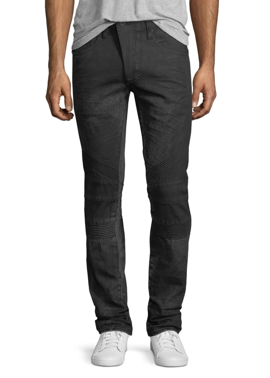 Image 1 of 1: Le Sabre Moto Slim-Straight Jeans