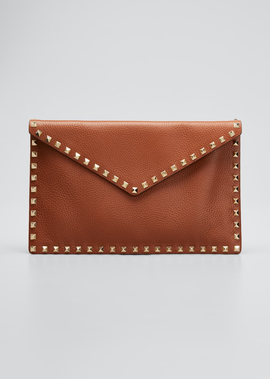 Valentino Garavani Rockstud Large Envelope Clutch Bag Bergdorf Goodman