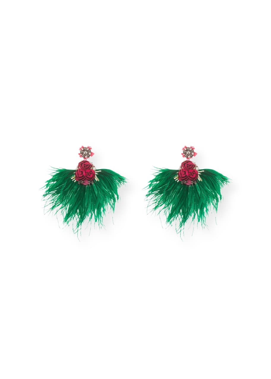 Image 1 of 1: Feather Drop Earrings