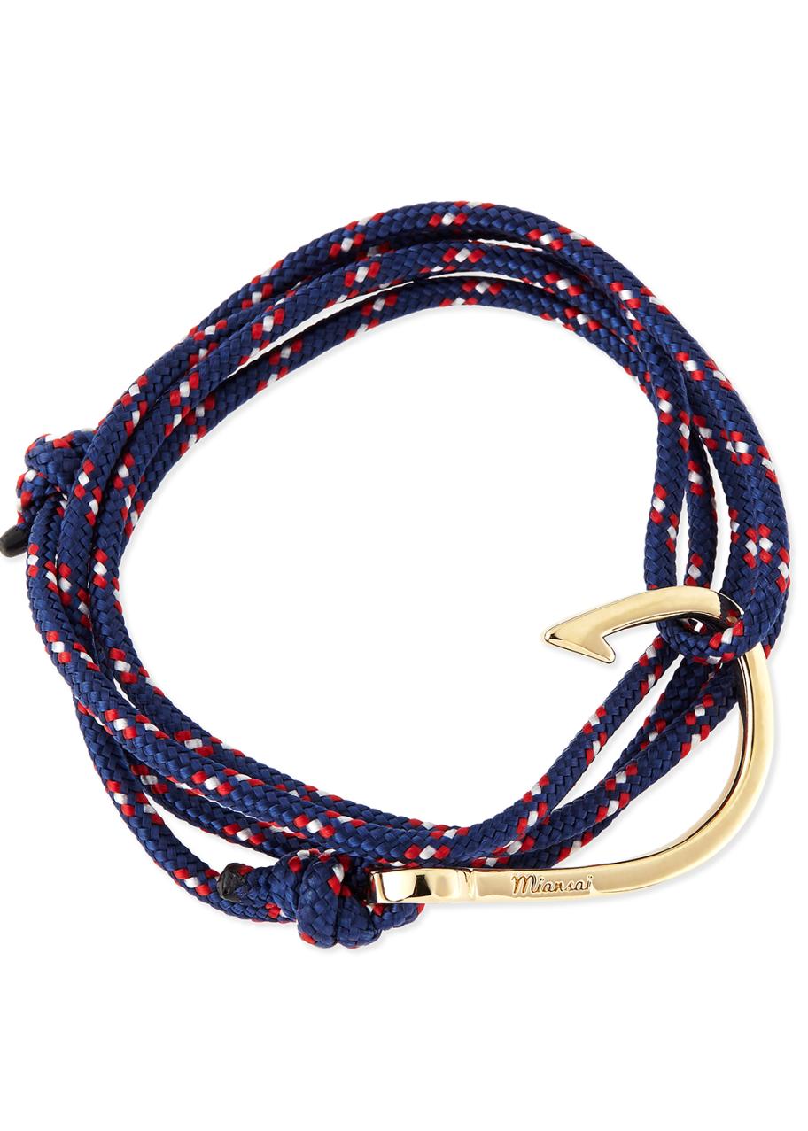 Miansai Hook Rope Bracelet, Navy - Bergdorf Goodman