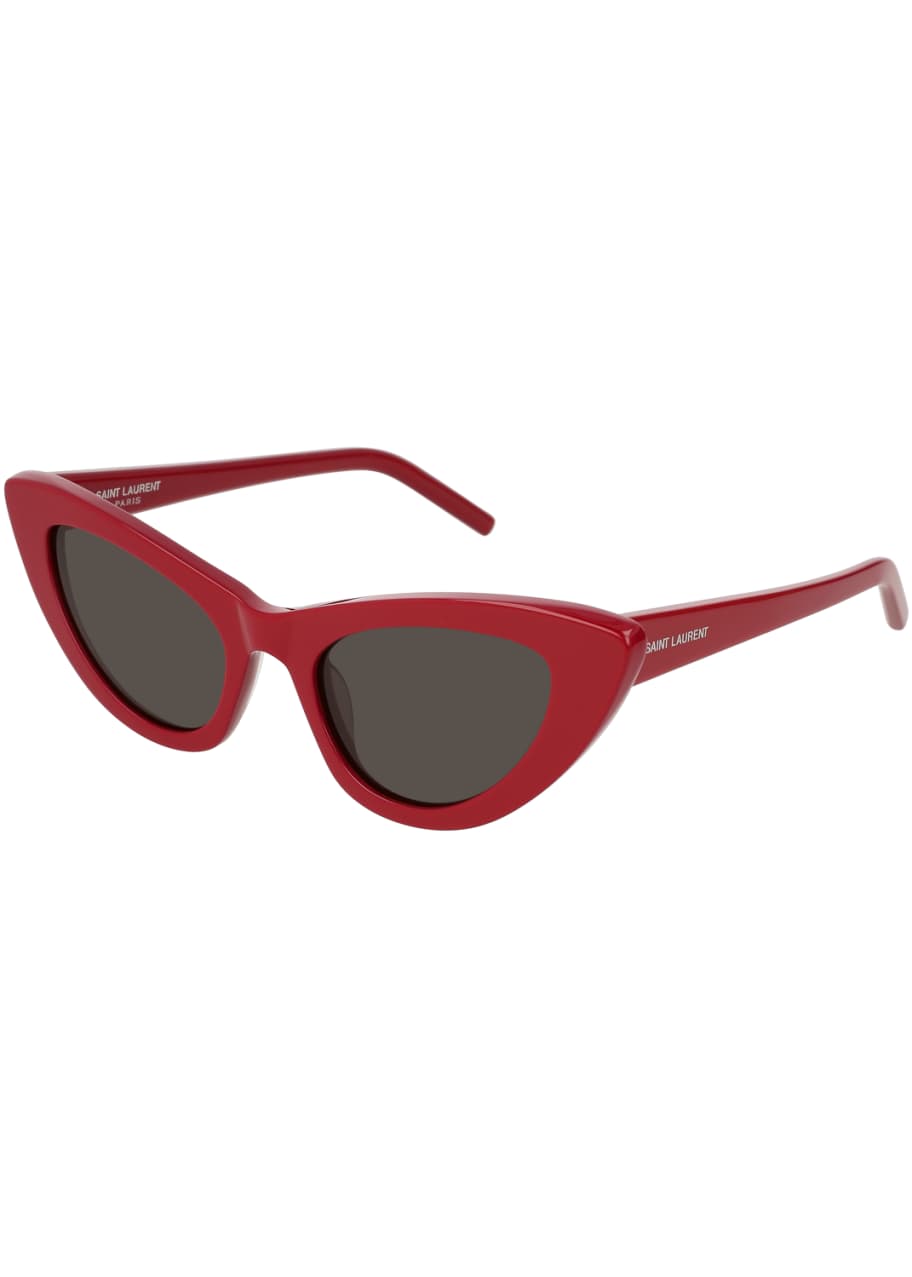 Image 1 of 1: Lily Cat-Eye Acetate Sunglasses, Red