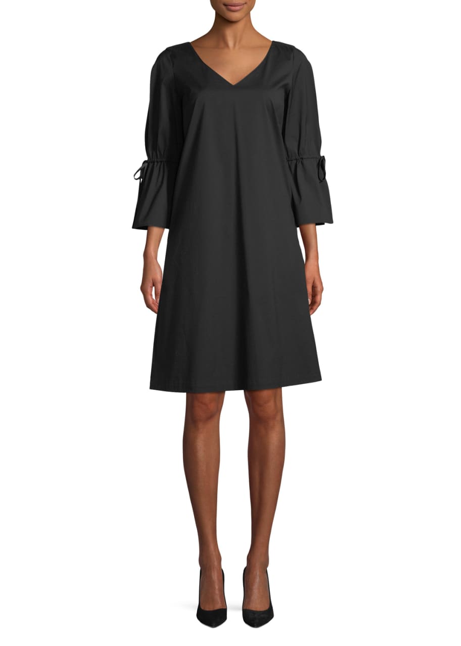 Lafayette 148 New York Riley Stretch V-Neck A-Line Dress - Bergdorf Goodman