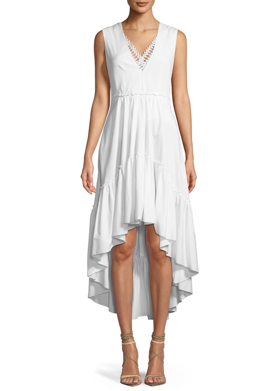 Sondra V Neck High Low Dress