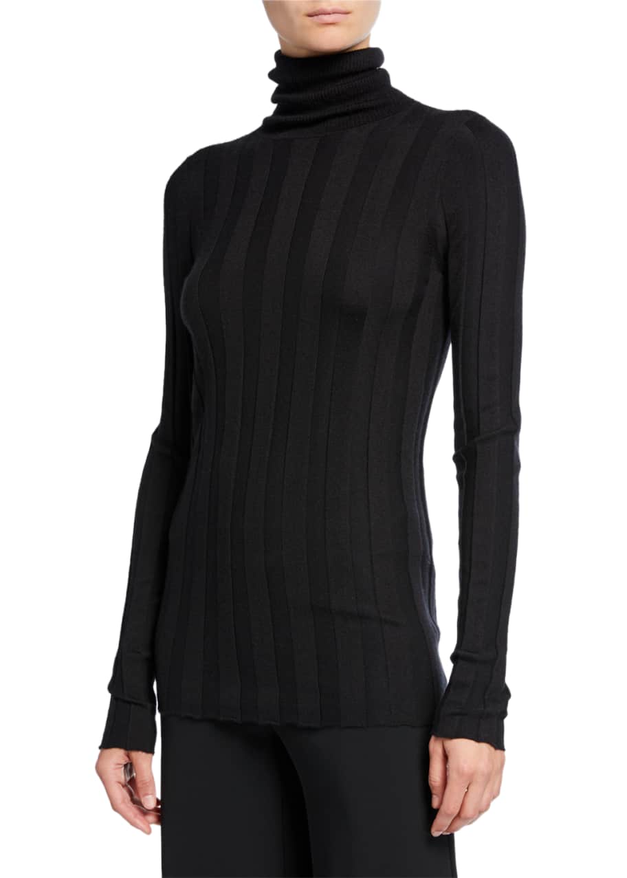 Image 1 of 1: Inez Cashmere-Silk Turtleneck Sweater
