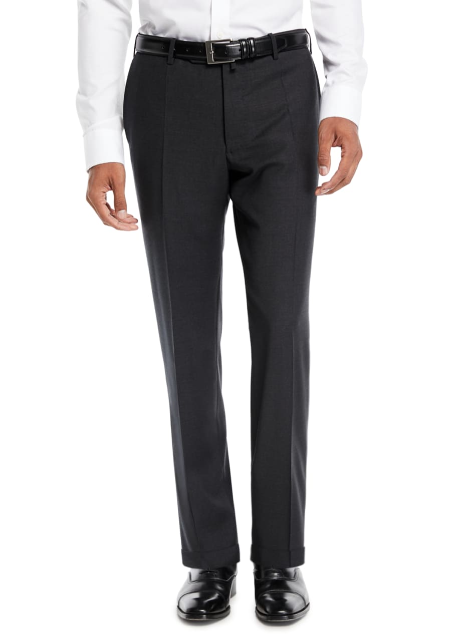 Image 1 of 1: Benson Five-Pocket Standard-Fit Techno Wool Trousers