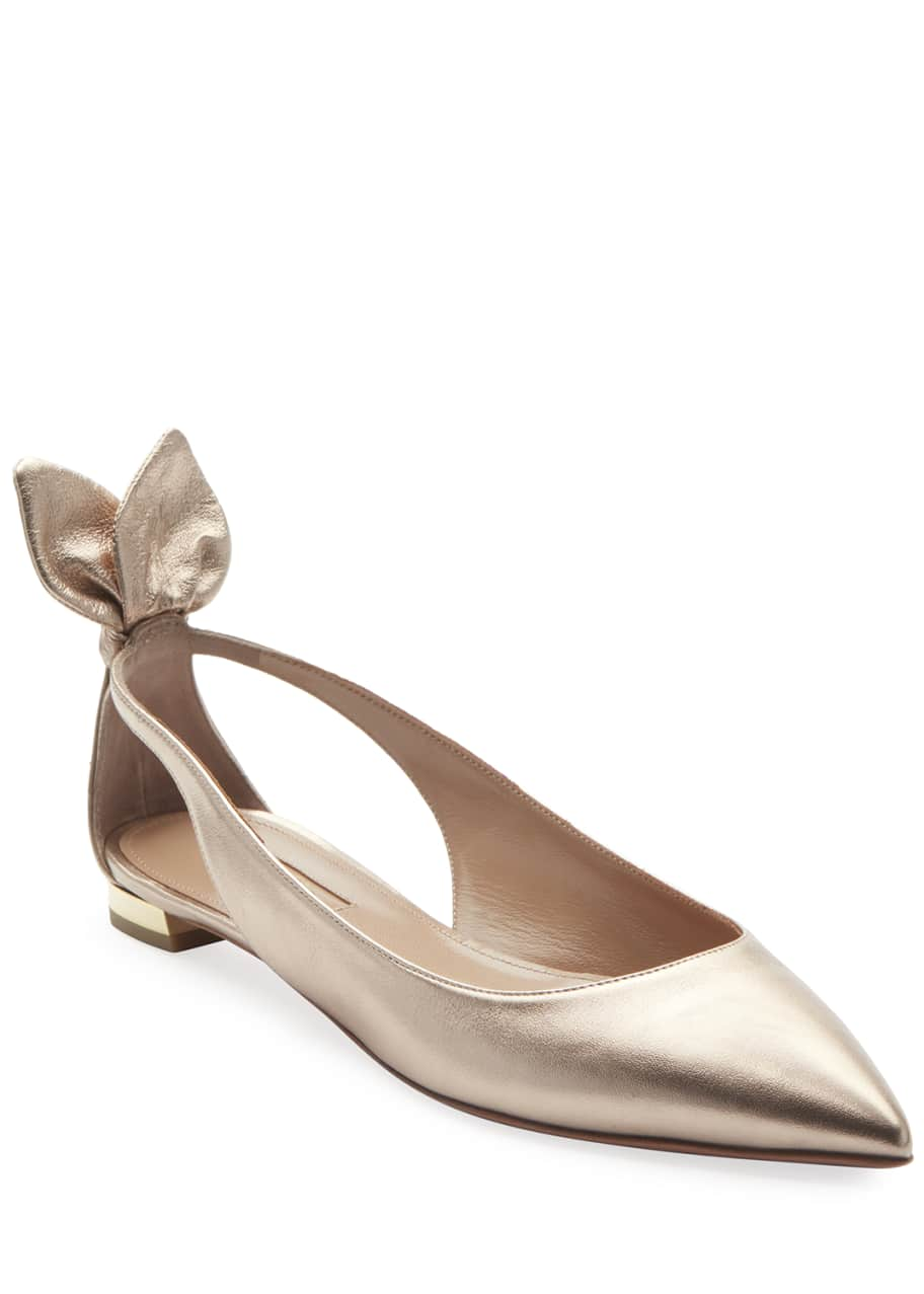 aquazzura bow tie flats