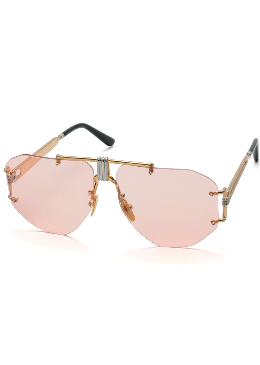 Celine rimless deals aviator sunglasses