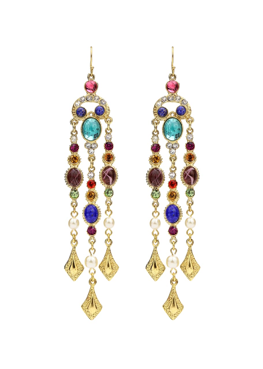 Image 1 of 1: Multicolor Dangle Drop Earrings