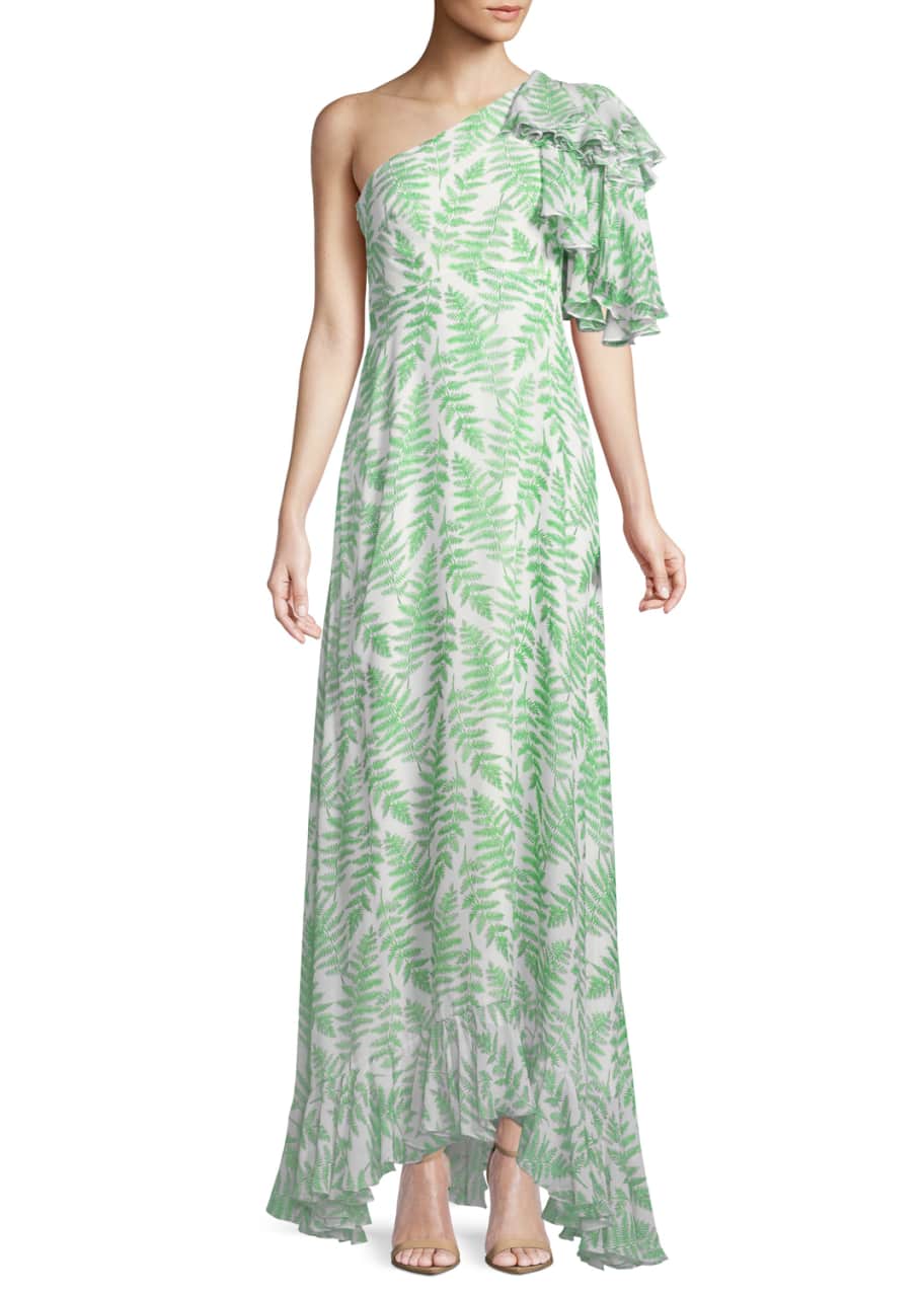 Saloni one hotsell shoulder dress