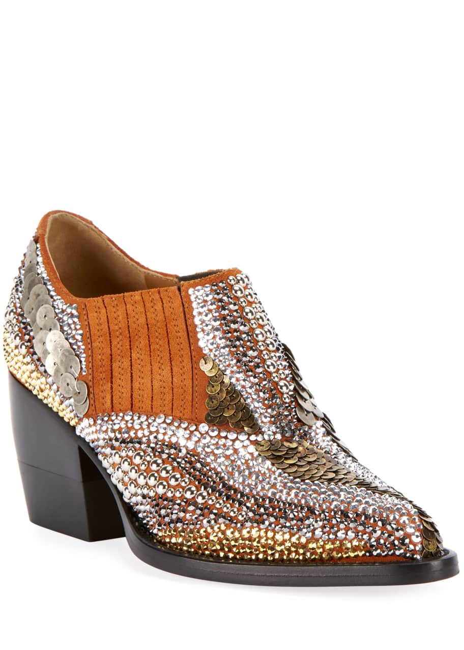 Image 1 of 1: Rylee 90MM Booties with Strass Detail