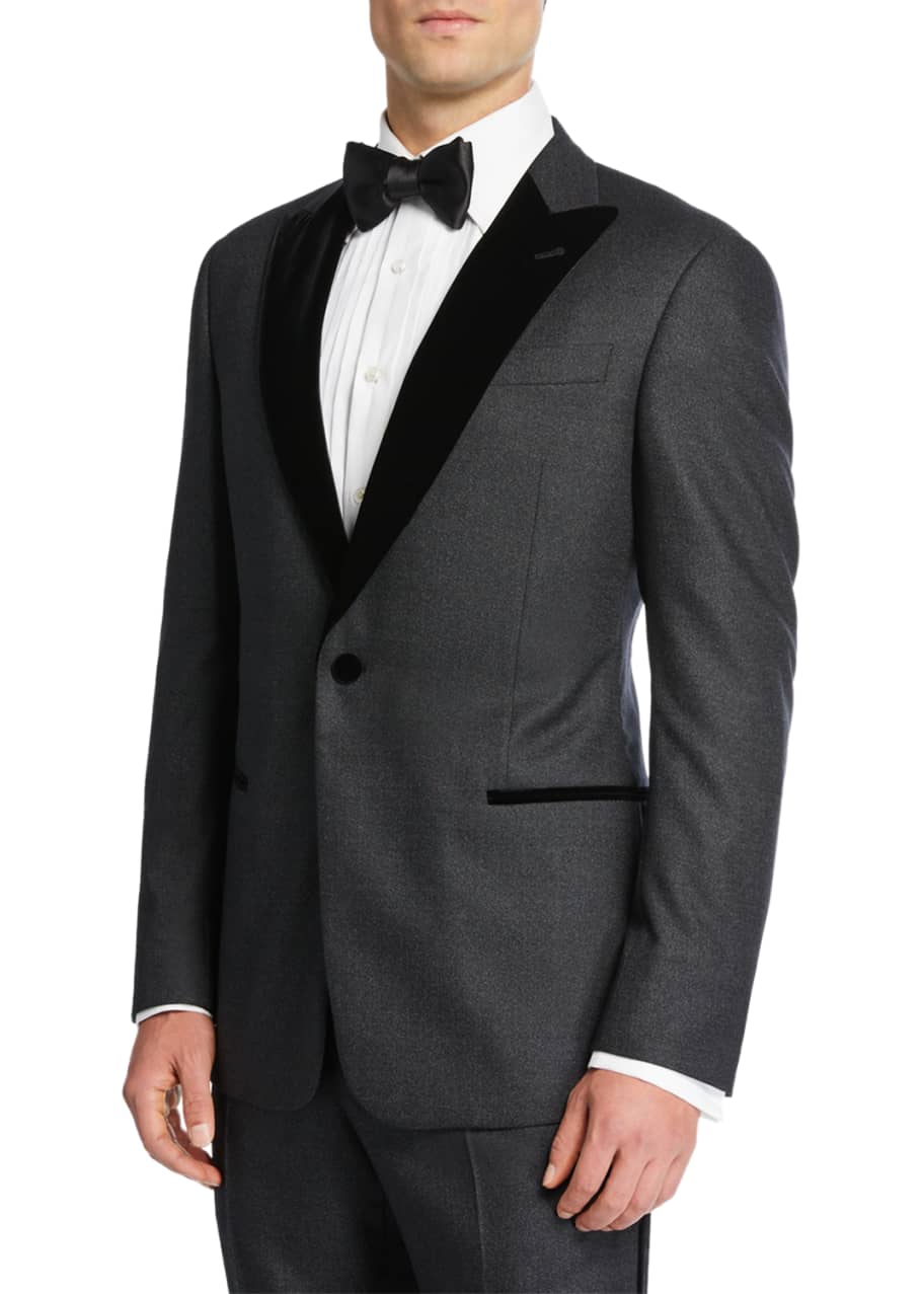 Giorgio Armani Men's Velvet-Lapel Slim Tuxedo - Bergdorf Goodman