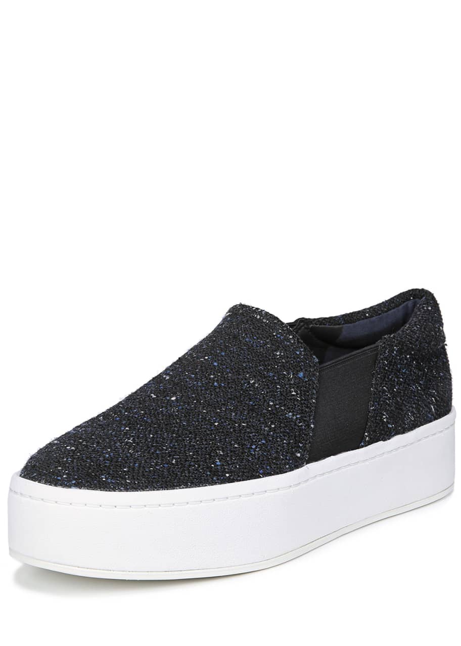 Vince tweed slip on sneakers clearance