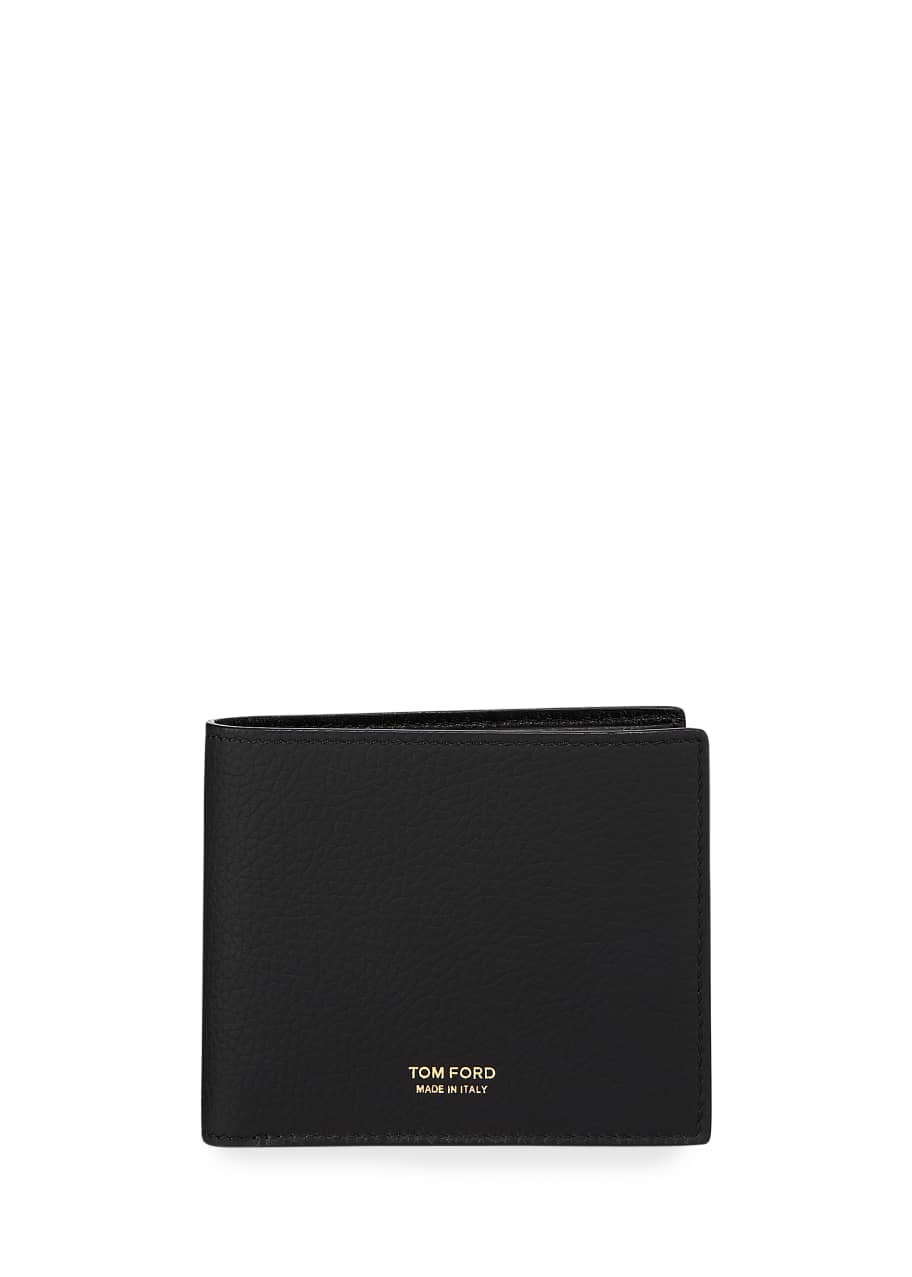 Image 1 of 1: Men's Leather Bi-Fold Wallet
