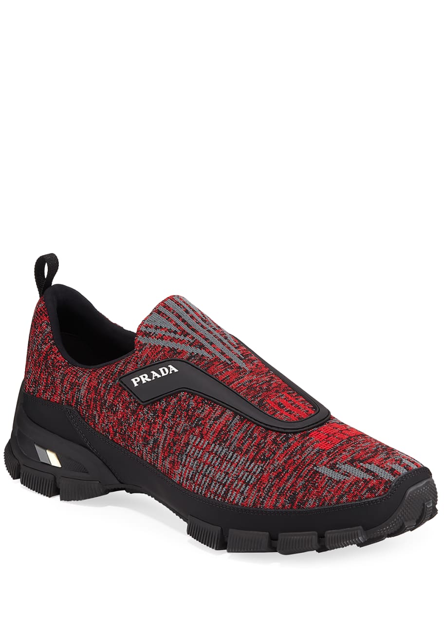 Prada Men's Nylon Tech Mouline Cross-Section Slip-On Sneakers - Bergdorf  Goodman