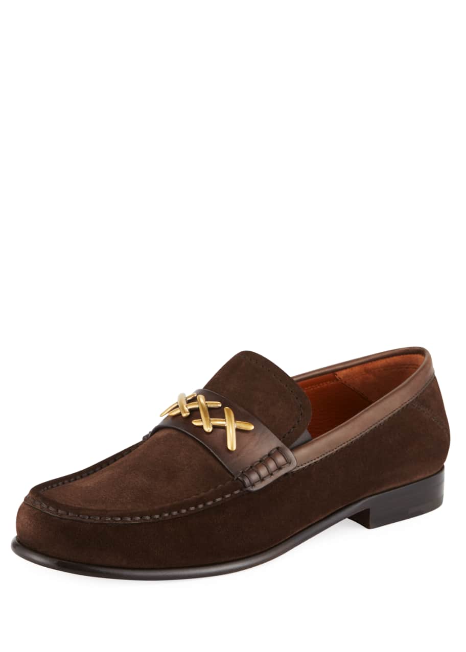 ZEGNA Men's XXX Suede Penny Loafer - Bergdorf Goodman