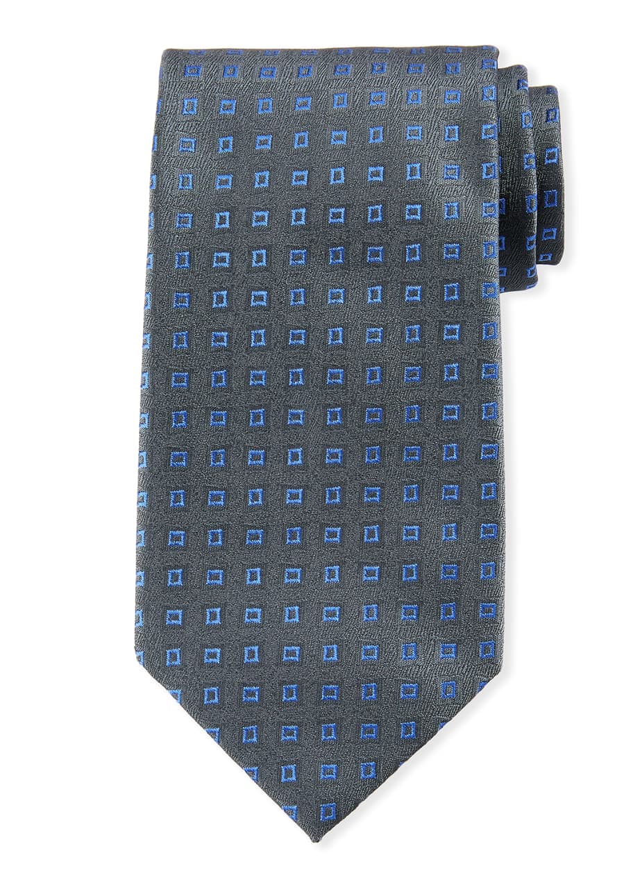 Image 1 of 1: Floating Squares Silk Tie