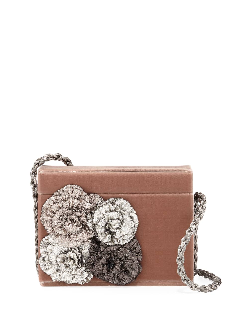 Image 1 of 1: Stelles Sequin Velour Shoulder Bag