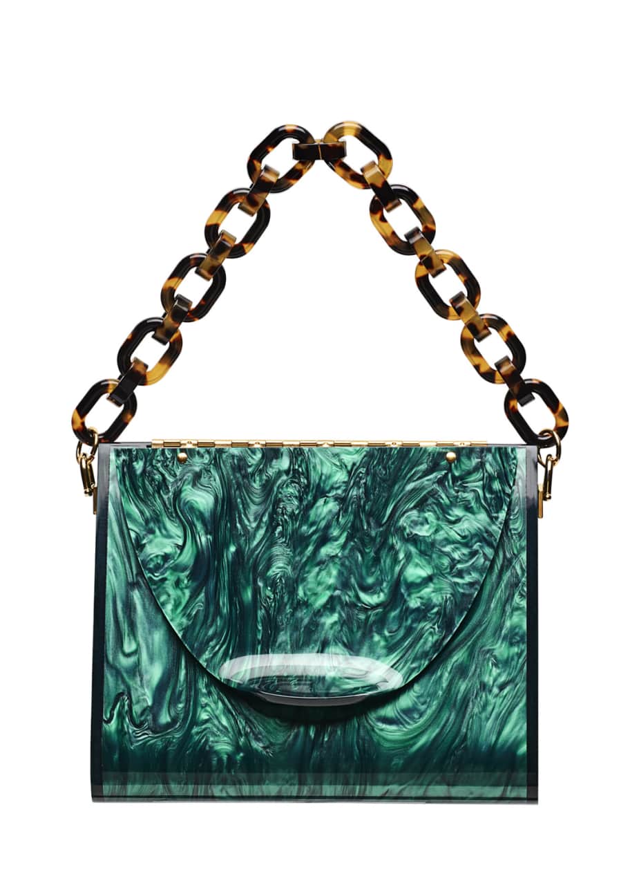Image 1 of 1: Triangle Solid Acrylic Minaudiere