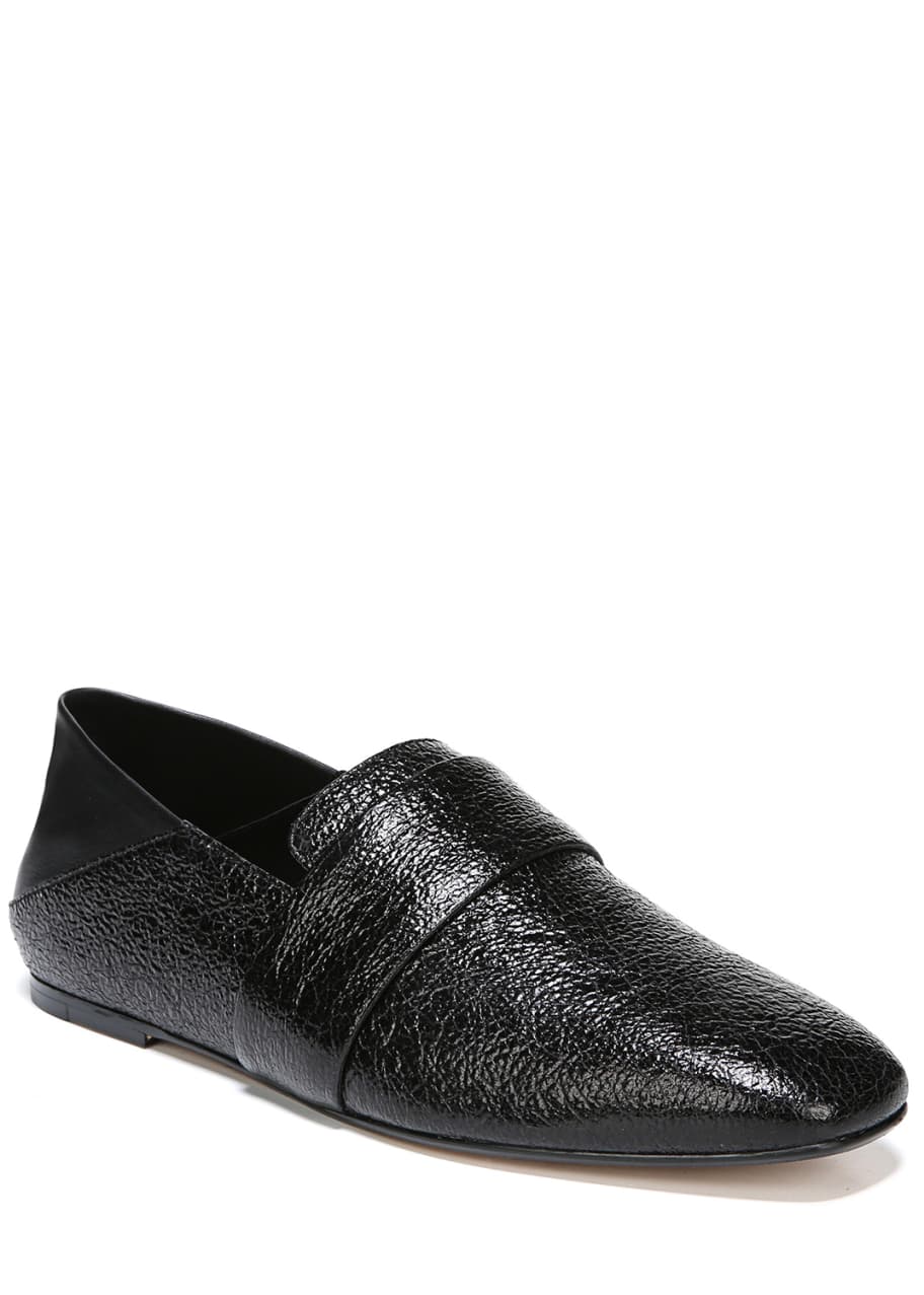 Vince Harris Crackled Flat Loafers Bergdorf Goodman