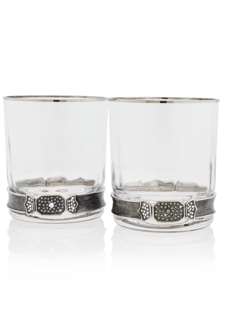 Jay Strongwater Double Old Fashioned Glasses, Set of 2 Bergdorf Goodman