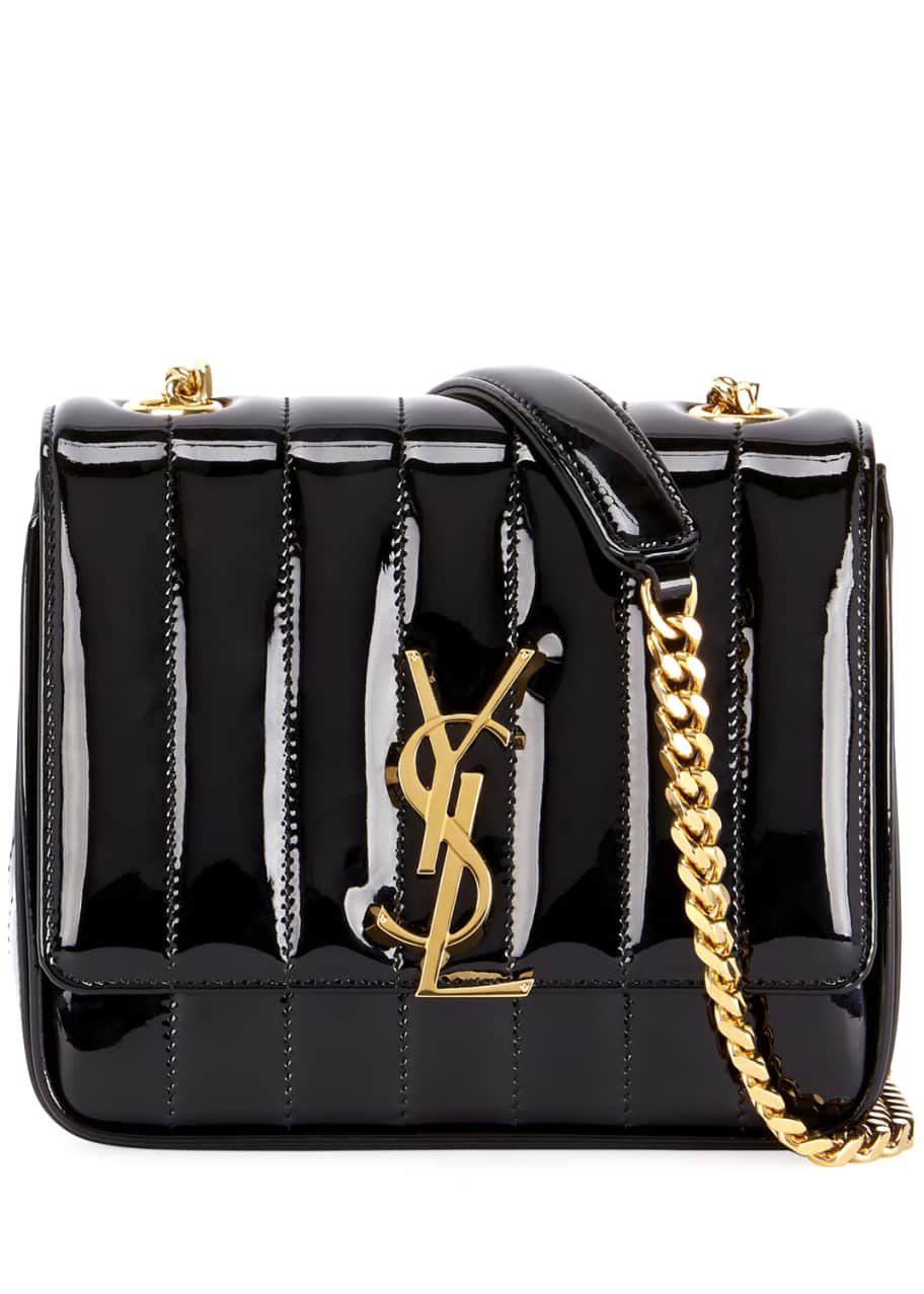 Saint Laurent Vicky Monogram YSL Small Quilted Patent Leather Crossbody Bag Bergdorf Goodman