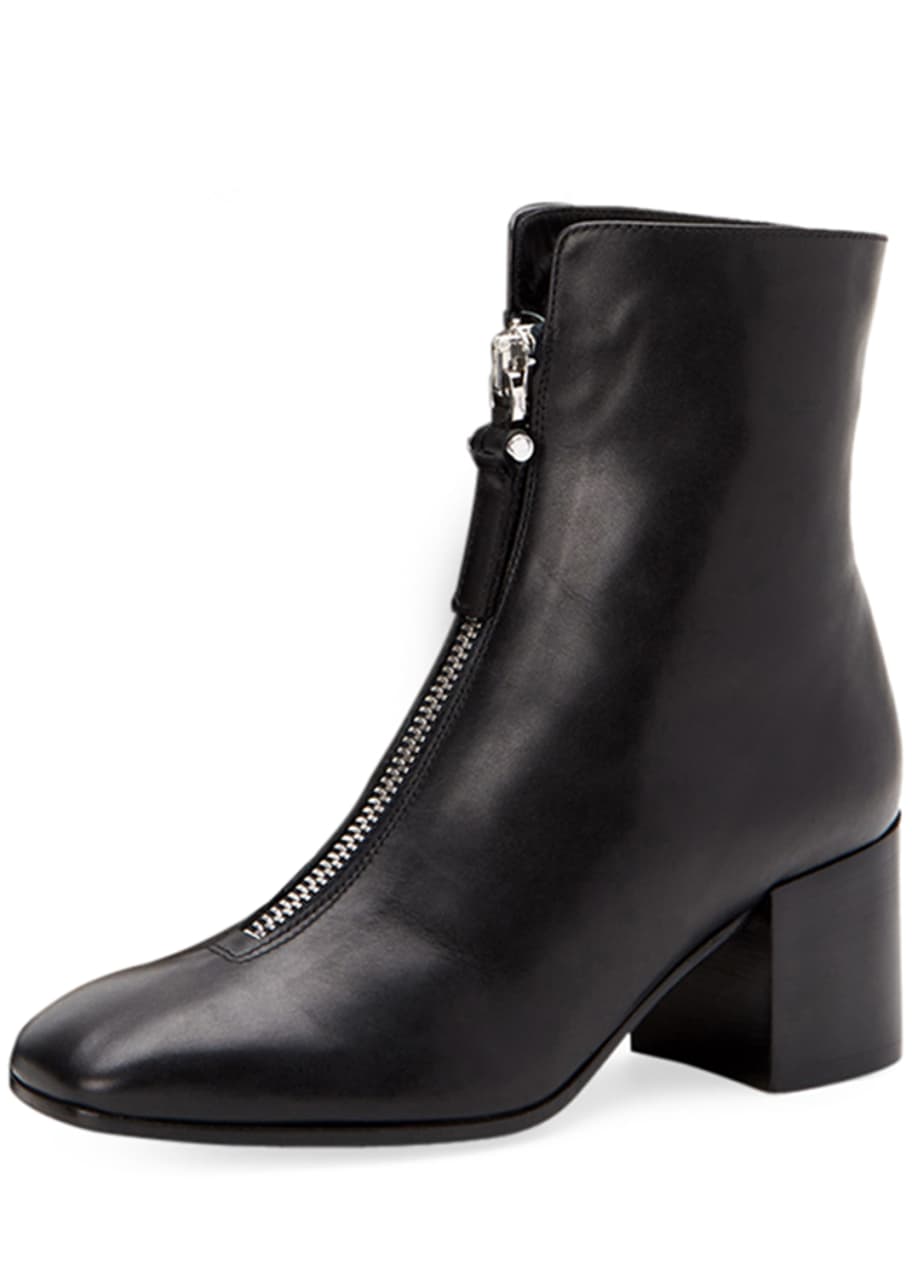 Aquatalia Camden Leather Front Zip Booties Bergdorf Goodman