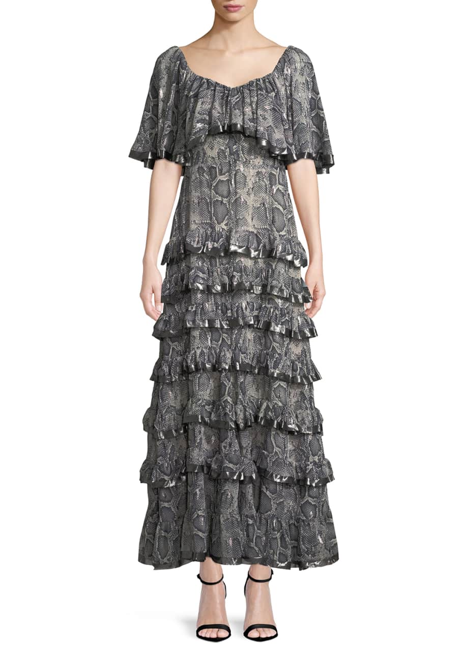 Rebecca taylor snake outlet print dress