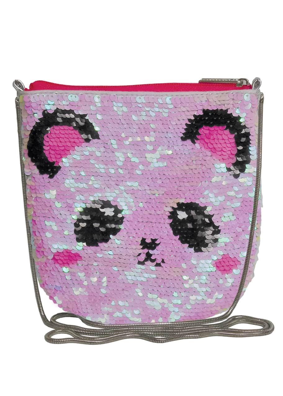 Image 1 of 1: Kids' Panda Flip Sequin Crossbody Bag