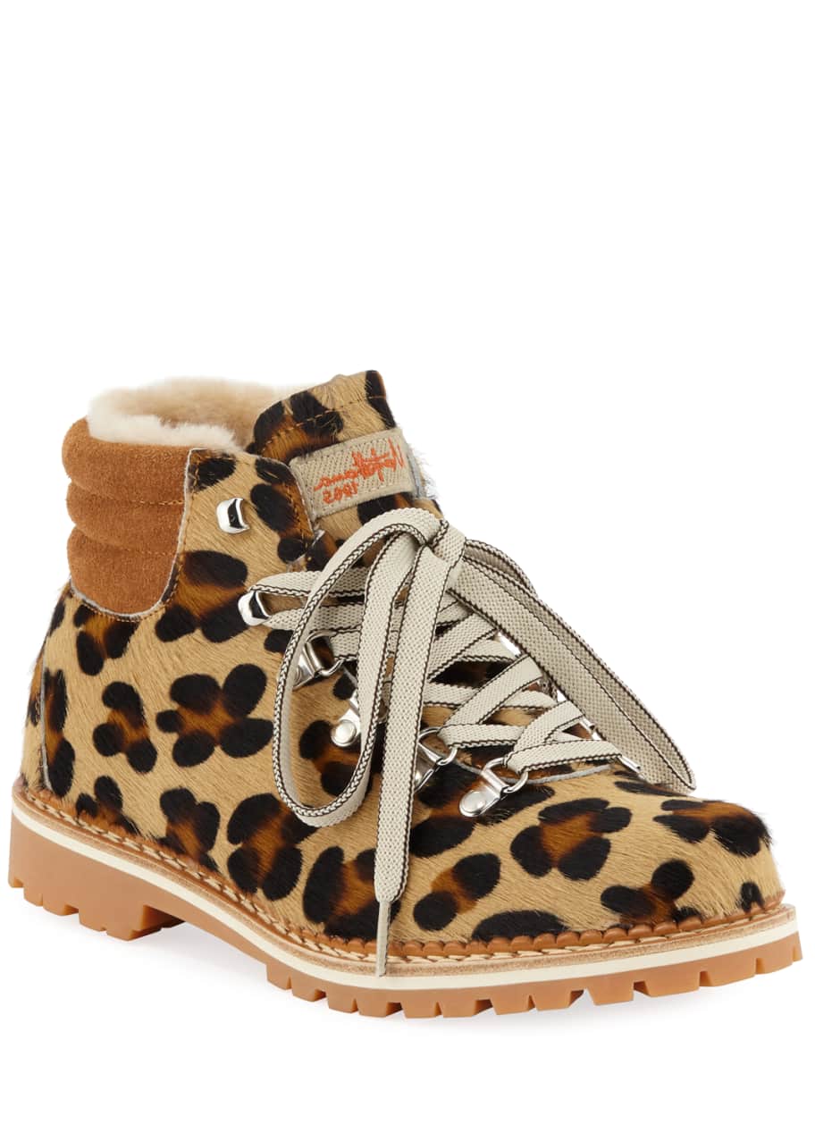 Image 1 of 1: Margherita Fur Lace-Up Boots