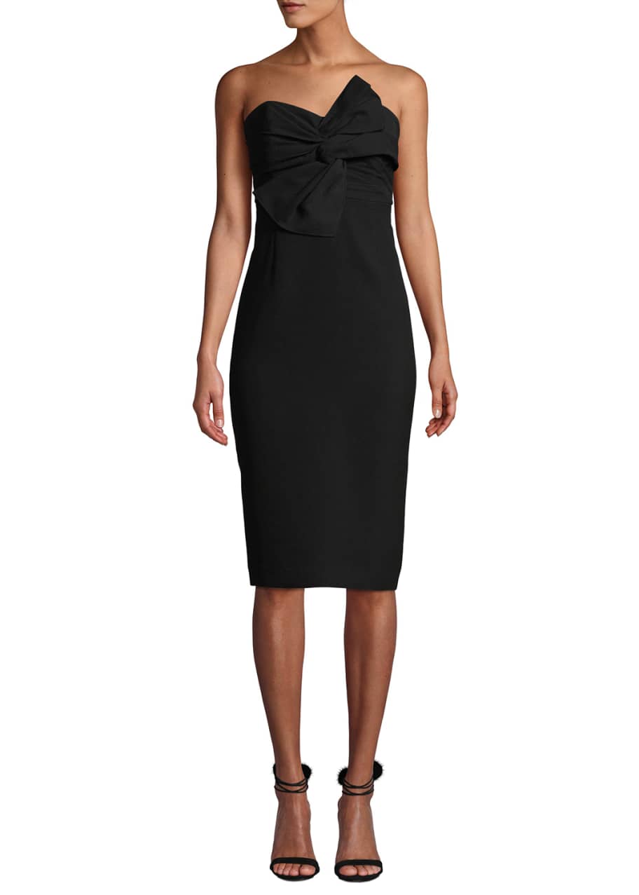 Club Monaco Klayton Knot Front Strapless Cocktail Dress Bergdorf Goodman
