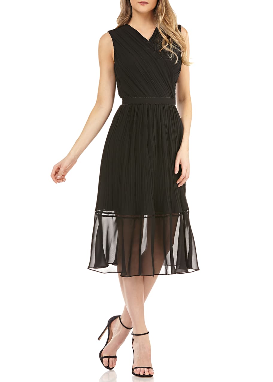 kay unger black dress Kay Unger Walk Through Gown in Bright Rose main image 1