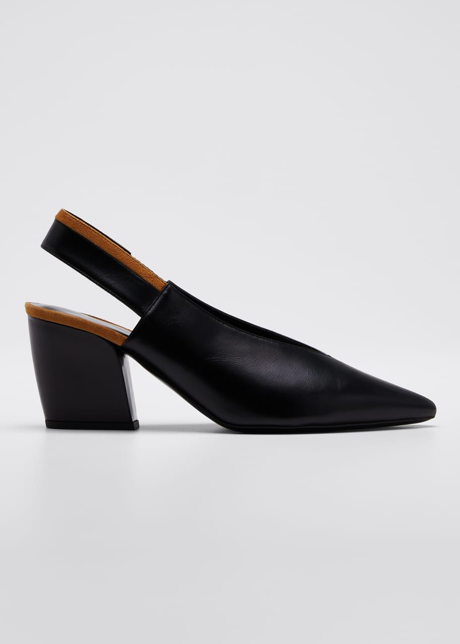 Image 1 of 1: Alpha Two-Tone Leather Pumps
