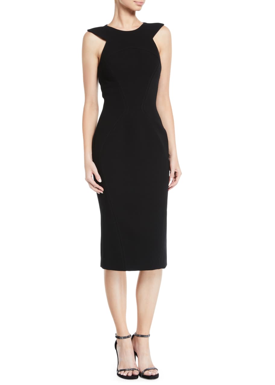 Zac Posen Triangle Shoulder-Cutouts Sheath Cocktail Dress - Bergdorf Goodman