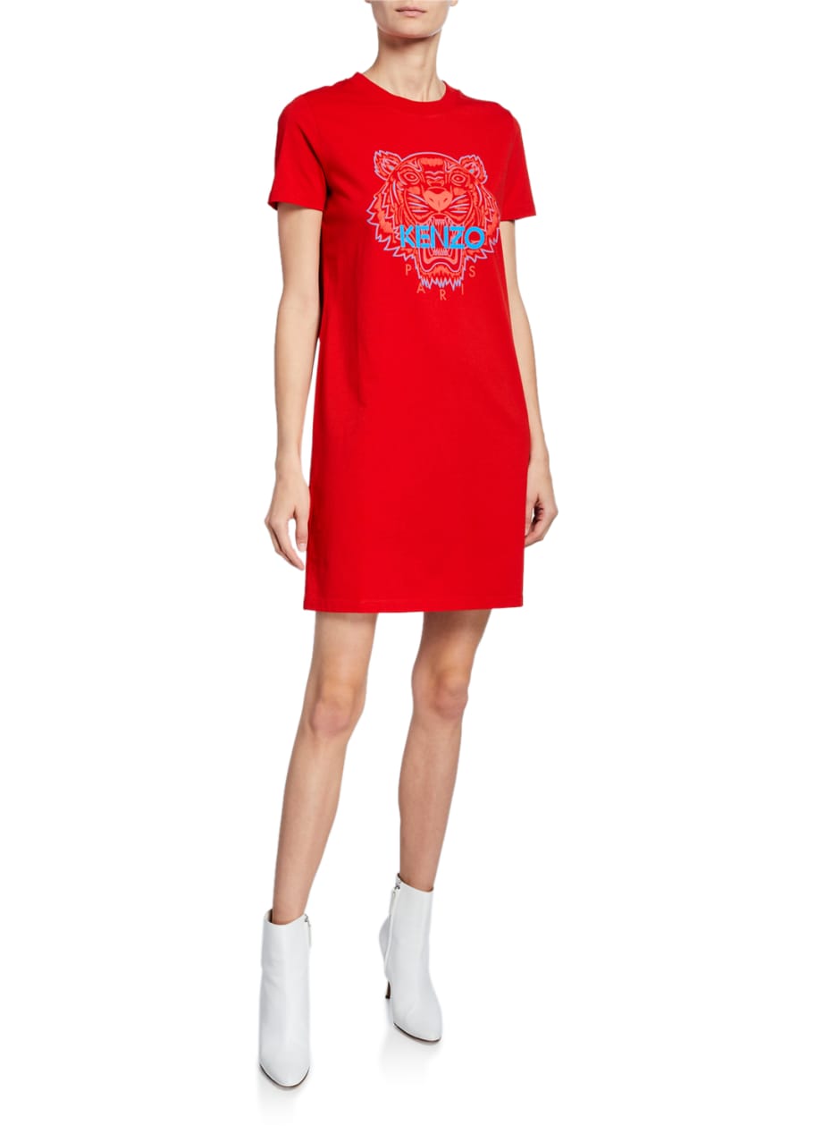 kenzo logo t shirt dress Kenzo Black Logo T-Shirt Dress