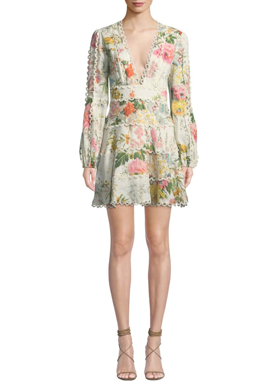 Zimmermann heathers floral clearance dress
