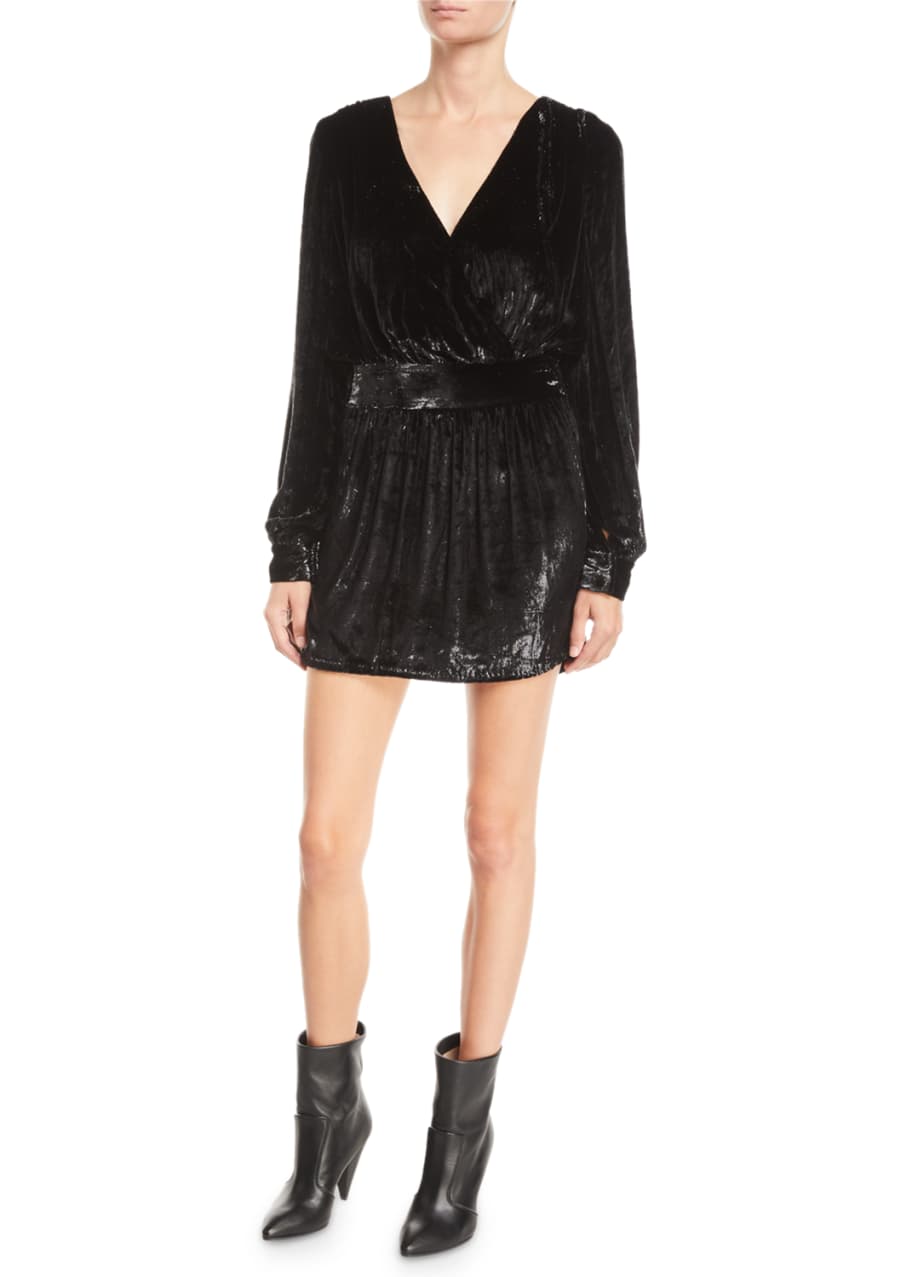 Frame metallic velvet dress online