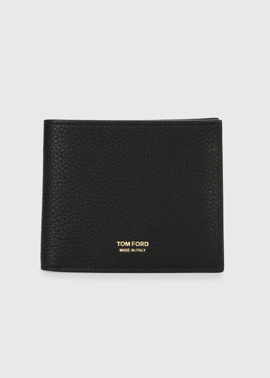 Image 1 of 1: Men's Leather Bi-Fold Wallet